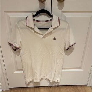 Moncler White Polo Shirt for Men